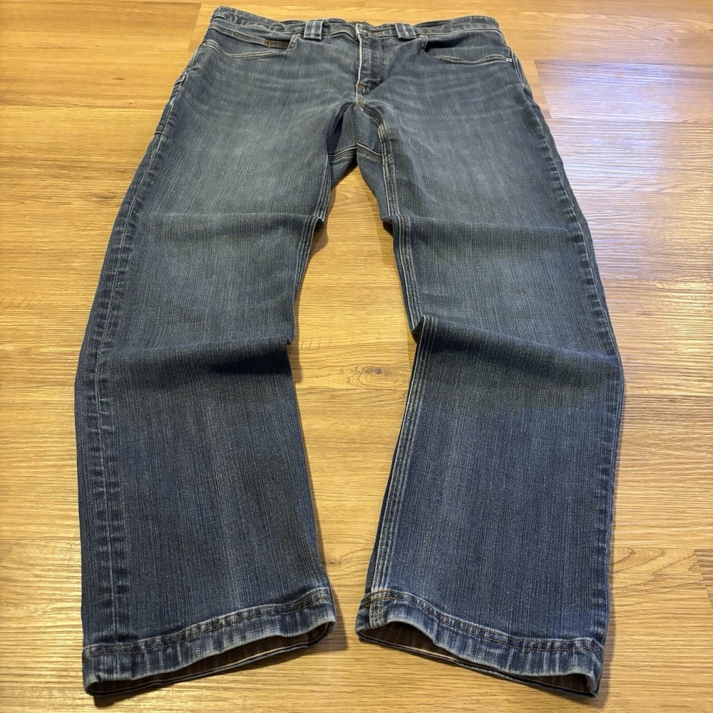 Duluth Ballroom Double Flex Jeans Men's 34x30 (Fits 32x29) Slim Fit Medium Wash